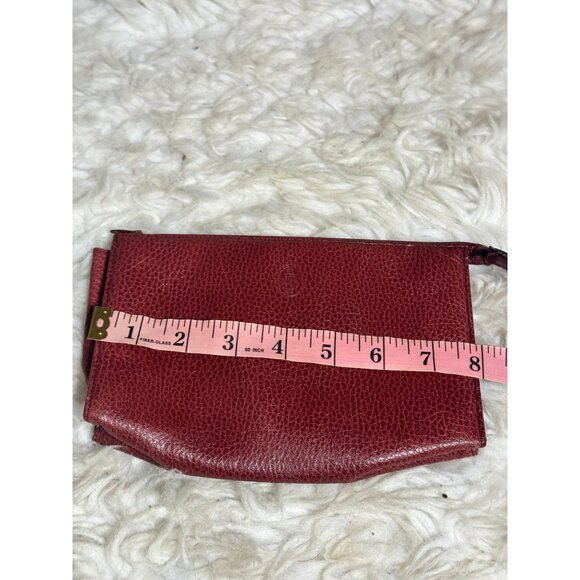 Vintage Mark Cross Small Zippered Leather Pouch Italy-AS IS - Picture 8 of 9
